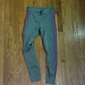 Green and Purple Fabletics Leggings